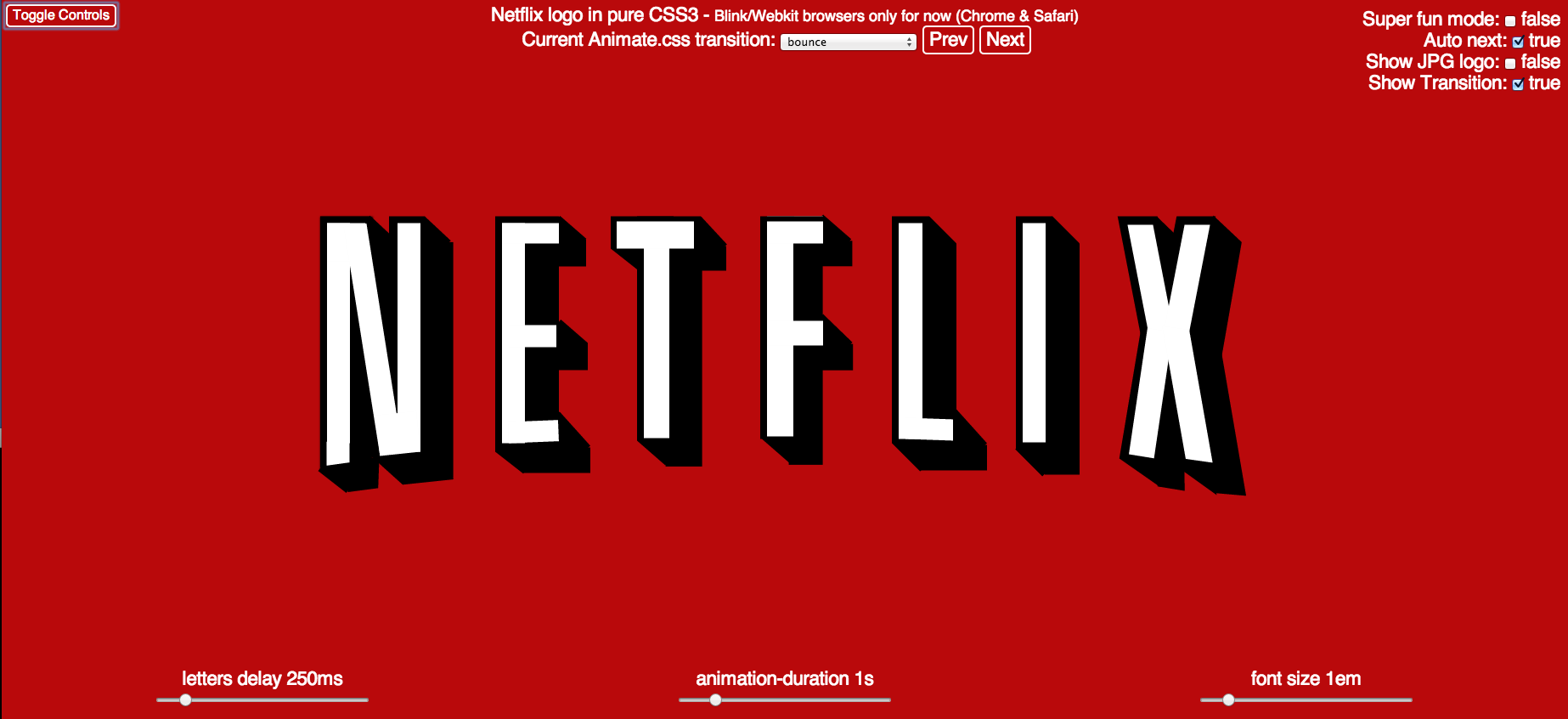 Netflix Logo in pure CSS